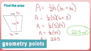 Geometry Points: The Area of a Trapezoid