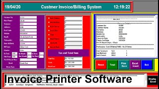 Python Made Invoice Management Software with Excel Database-Printing Saving |Displaying -In English