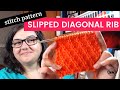 Diagonal Rib Slip-Stitch Knitting Pattern