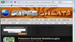 where/how to find pokemon emerald gameshark codes