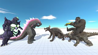 Evolved Godzilla and Super Godzilla defeat couple Anguirus rescue Kong