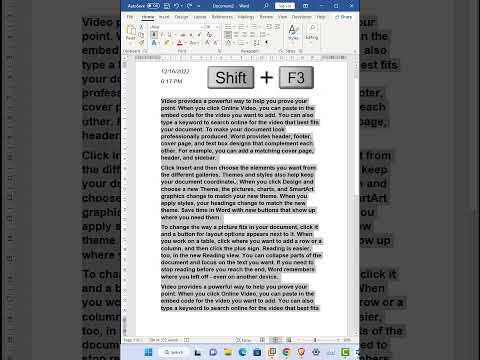 MS Word Paragraph Lower, Upper, Sentence Form ShortCut trick | Technical with Urvashi