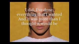 Beyonce - I was here (lyrics)