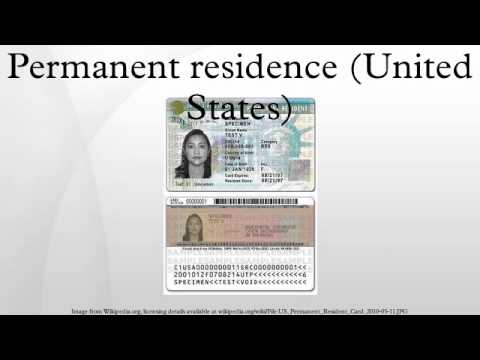 Permanent residence (United States) Permanent residence (United States)