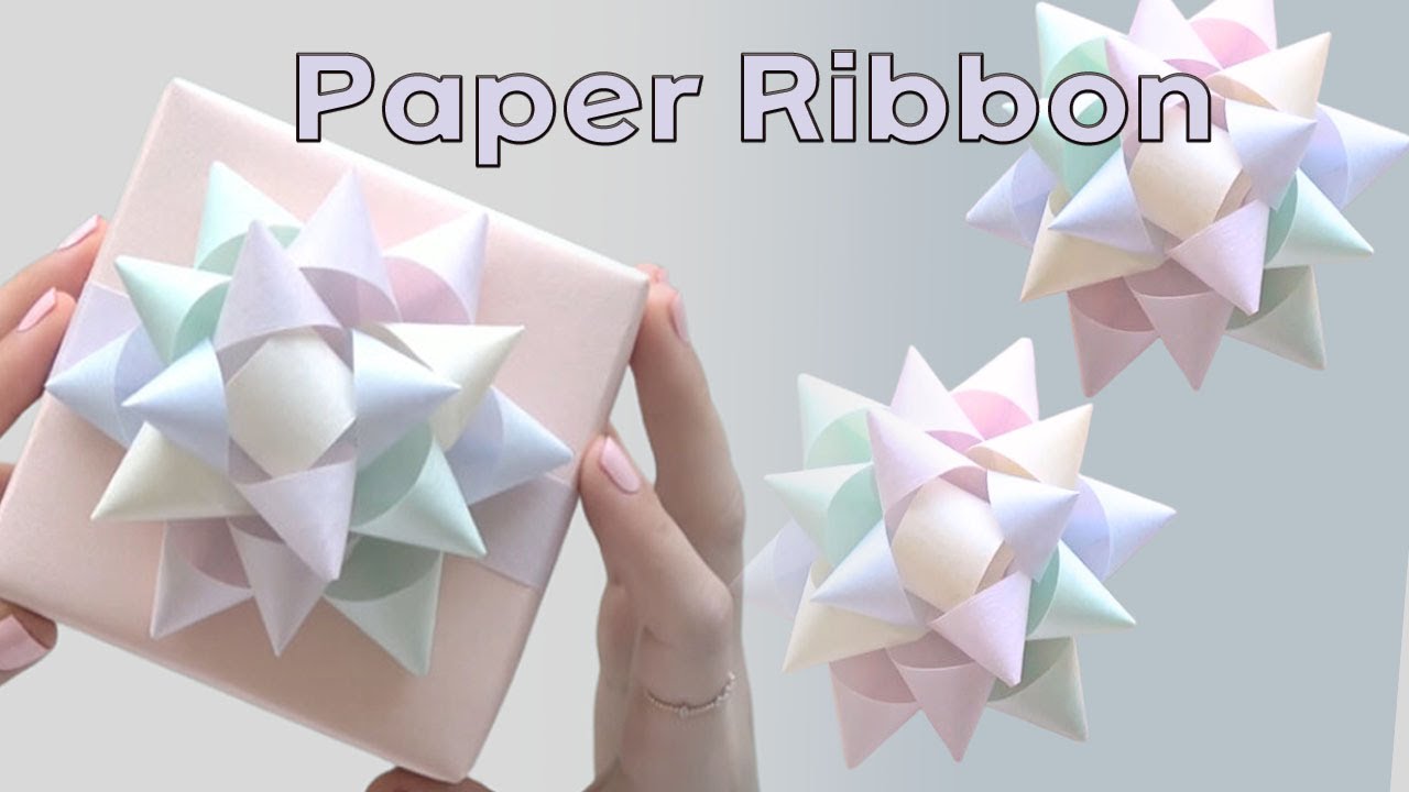 [Gift Wrapping]선물포장 별 리본 만드는 방법 / How To Make Paper Star Bow / Gift ...