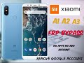 Mi A1,A2 frp bypass google account remove easy no other apps install