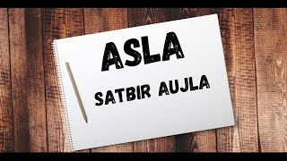Asla lyrics : Satbir Aujla। #Asla #Aslabassboosted #aslalofi #aslalyrics #satbiraujlalbum #album
