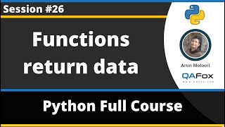 Functions can return data (Python Tutorial - Part 26)