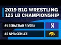 125 LBS: #1 Sebastian Rivera (NWU) vs #2 Spencer Lee (Iowa) | 2019 B1G Wrestling Championship