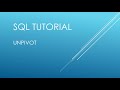 SQL Tutorial - UNPIVOT