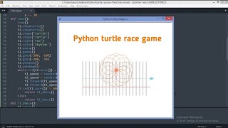 Python Turtle Race Game | Python Tutorial | Python for beginners