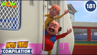 Train On The Road | Motu Patlu Season 13 Compilation 181 | Motu Patlu | Wow Kidz | #spot