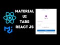 How to create tabs in React JS using Material UI Tabs Component