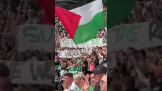 Celtic Football Club fans showing their support for Palestine #shorts