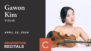 Graduation Recital: Gawon Kim, violin