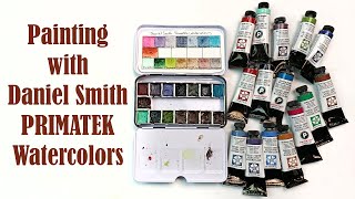 Painting with Primateks! Daniel Smith Watercolors - Granulation and Sparkles Galore