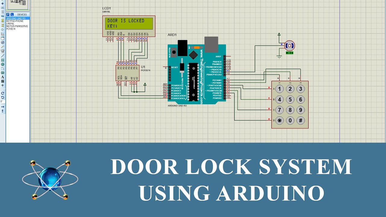 Password Security Door Lock System Using Arduino | Keypad | LCD | Servo ...