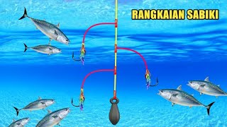 Cara Ampuh Membuat Rangkaian Pancing SABIKI - Mancing Ikan Selar