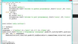 074 Learn python and ruby programming:- Indicatoron radiobutton