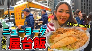 【屋台飯】ニューヨークで行列する謎のローカル飯は○○だった...🇺🇸🗽