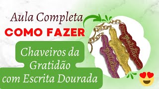 Faça um Chaveiro da Gratidão Incrível Usando Resina Epóxi – Tutorial Fácil! #resinaepóxi #diy