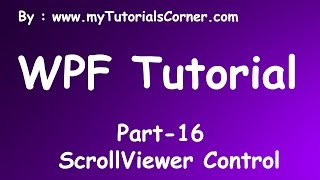 Part 16 ScrollViewer Control in WPF