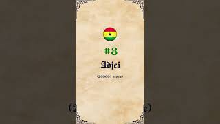 10 Most Common Surnames: Ghana
