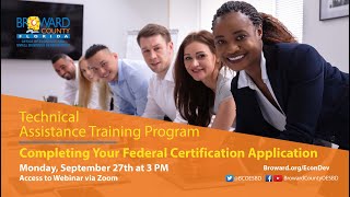 Completing Your Federal Certification App - Sept 27 2021