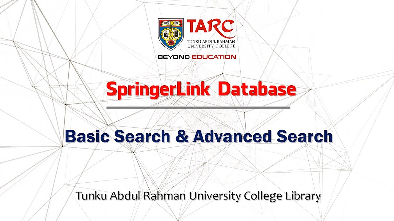 SpringerLink Database - YouTube