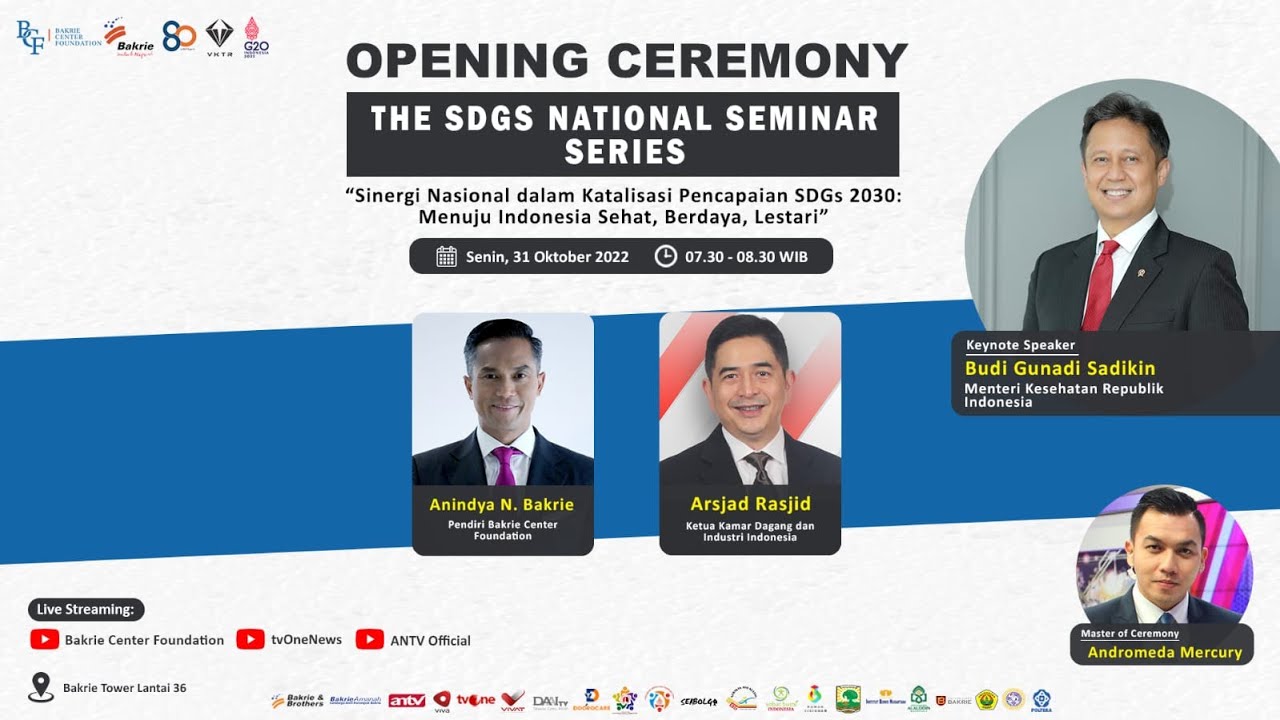 Live Streaming Opening Ceremony The SDGS National Seminar Series - YouTube