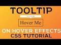 Tooltips with CSS | CSS Tutorial.