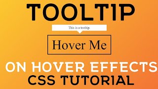 Tooltips with CSS | CSS Tutorial.