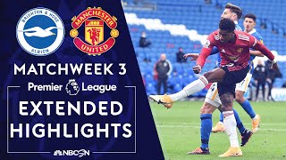 Brighton v. Manchester United | PREMIER LEAGUE HIGHLIGHTS | 9/26/2020 | NBC Sports