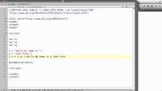 JavaScript - 07. Operators on strings