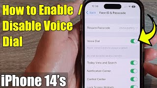 iPhone 14's/14 Pro Max: How to Enable/Disable Voice Dial