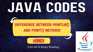 Difference between println() and print() methods | Java Program | Hindi(Hinglish)