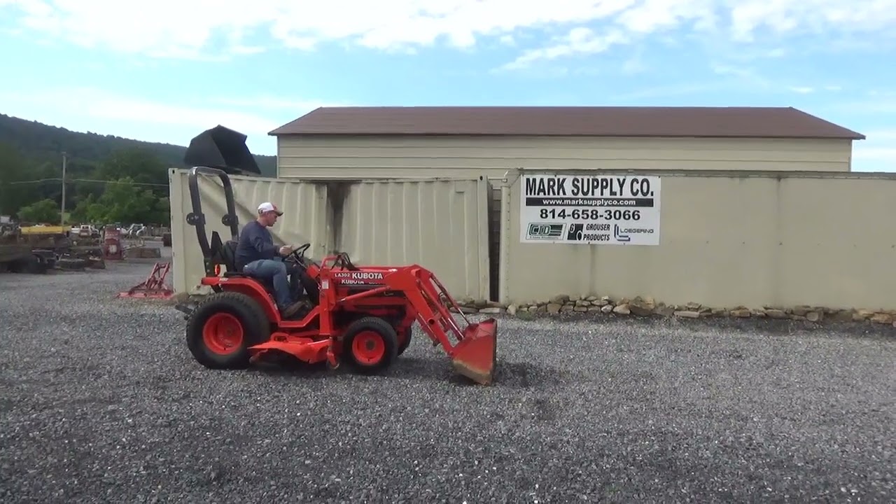 2003 Kubota B7500 Compact Tractor Loader Belly Mower 4X4 3 Point Hitch ...