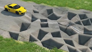 Cars vs Numerous Mini Potholes - BeamNG.Drive