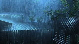 Relieve Stress in Under 3 Minutes to Sleep Soundly with Heavy Rain & Thunder on a Tin Roof at Night