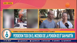 Perdieron TODO en el incendio de la pensión de Bº San Martín