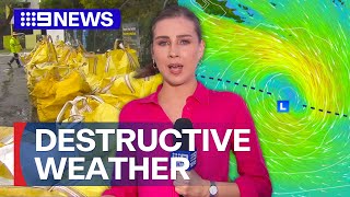 Queensland hit with two destructive weather events | 9 News Australia