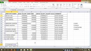 HOW TO USE THE COUNT, COUNTA, COUNTBLANK AND COUNTIF FUNCTION IN Ms.EXCEL