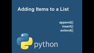 Adding Items to a List in Python | append(), insert(), extend() Explained with Examples