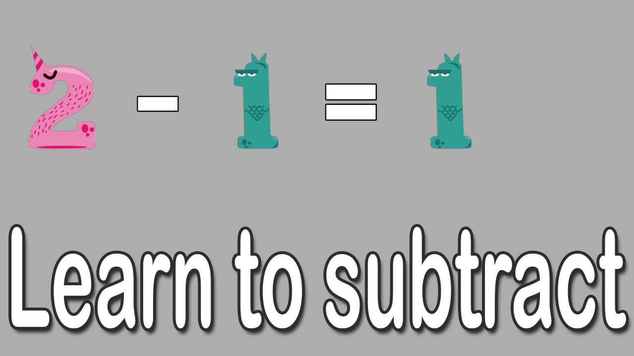 Learning To Subtract For Children - YouTube