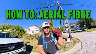How to: Aerial Fibre Optic Cable Drop + Mini Dig/Repair