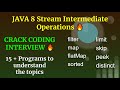 Java 8 all stream operations with Examples | Intermediate Operations