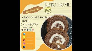 keto lowcarb Chocolate Swiss roll