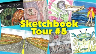 5th Sketchbook Tour - Inktober, Movie Scenes, Folktale Week, Experiments! #inktober #sketchbooktour