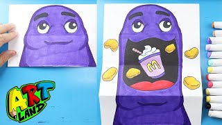 How to Draw Grimace Surprise Fold