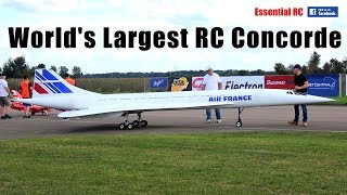 LARGEST RC CONCORDE AIR FRANCE PASSENGER AIRLINER flies with REDS DUO !